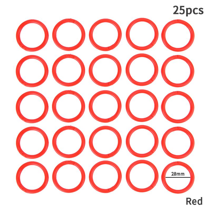 25Pcs Plastic Ring Binder Diy Albums Loose-Leaf Book Hoop Opening Binding Supply