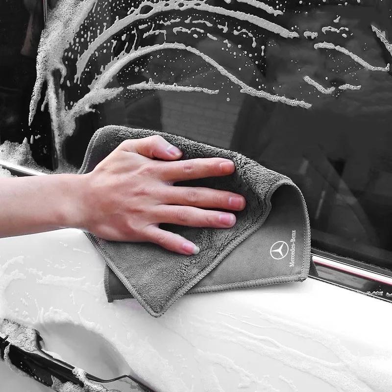 FIQ4 Hot 2025 Car Interior Cleaning Soft Brush Wash Towel Wipe Dry Cloth For Mercedes Benz AMG W206 W204 W205 W212 W213 W221 W222 W22