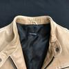 SCHAFFEN Horse Leather Single Rider Jacket/Women's Size 2/Beige/Full Zip(USED)
