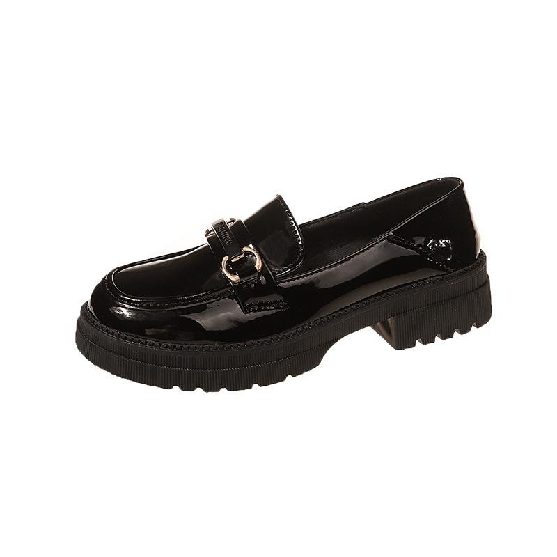 British style small leather shoes New spring and autumn with skirts Soft soles Student leisure