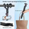 JoHalF Extendable Octopus Tripod Flexible Selfie Stick Tripod Stand with Phone Holder 1 4 Inch Screw Remote Shutter for