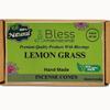 Lemon Gras 100%-Natural-Incense-Cones Handmade-Hand-Dipped Organic-Chemicals-Free for-Purification-Relaxation-Positivity