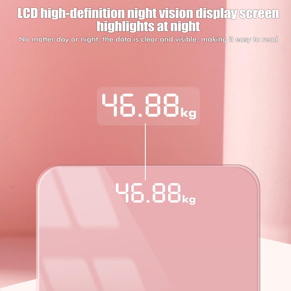 Digital Bathroom Scale LED Smart Body Fat Scale Accurate Measurement Weight Included 3*AAA Batteries Analyzer Testing Scale