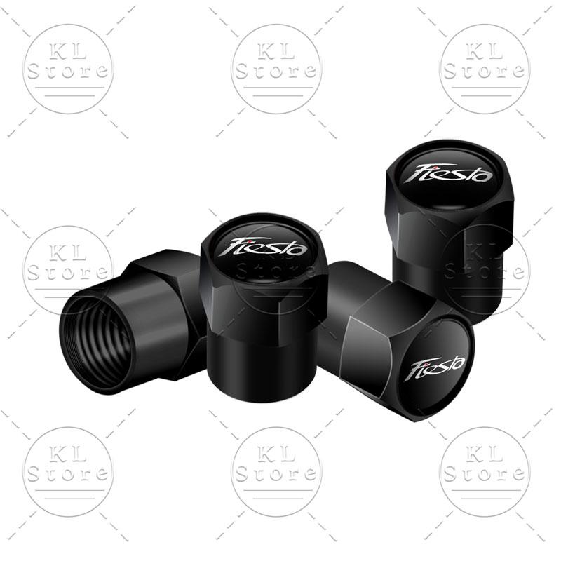 pdzh2 4pcs Auto Accessories Wheel Tire Valve Stem Air Dust Cover Caps For Ford Fiesta Emblem Car Styling Decoration