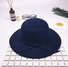 Citgeett New England Retro Wind Children Girls Big Hat Big Hat Bow Beach Hat Sun Hat