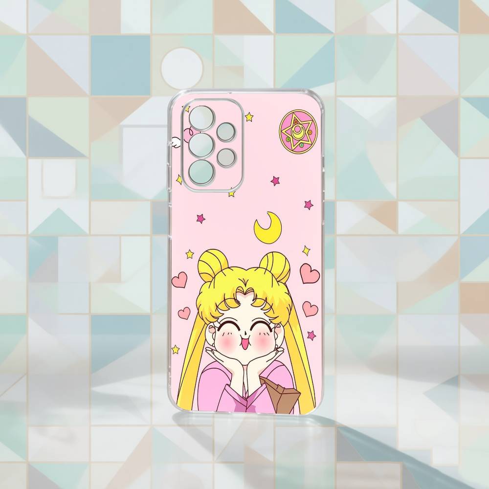 Чехол для телефона Anime S-Sailors M-Moons для Samsung S25,S24,S21,S22,S23,S30,Ultra,S20,Plus,Fe Прозрачный чехол
