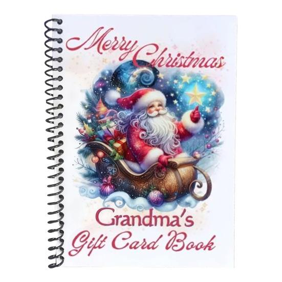 Книга подарочных карт на Рождество, на спирали, держатель для подарочных карт, сделай сам, Счастливого Рождества, колледж