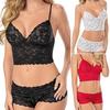 Erotic Lace Lingerie Set With Sheer Tulle And Adjustable Straps For Romantic Nightwear