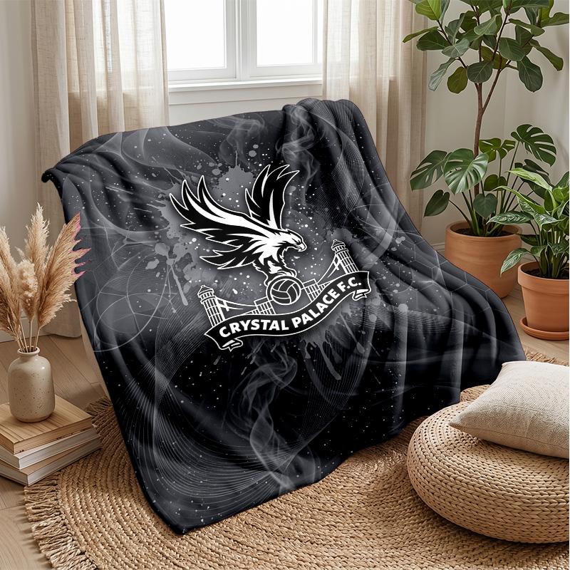 Crystal Palace Football Print Flannel Blanket, Soft Warm Lightweight Throw Blanket for Sofa Bed Camping