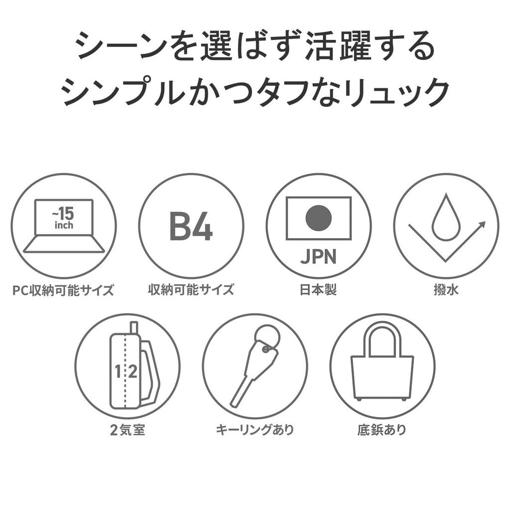 [Шедевр] Рюкзак Progress Tough Square 02391-ba ЧЕРНЫЙ