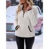 Women's Half Zipper Plush Sweatshirt