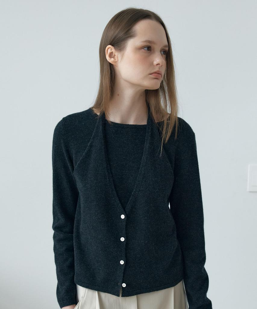 AHWE Halter Slit Knit_Charcoal
