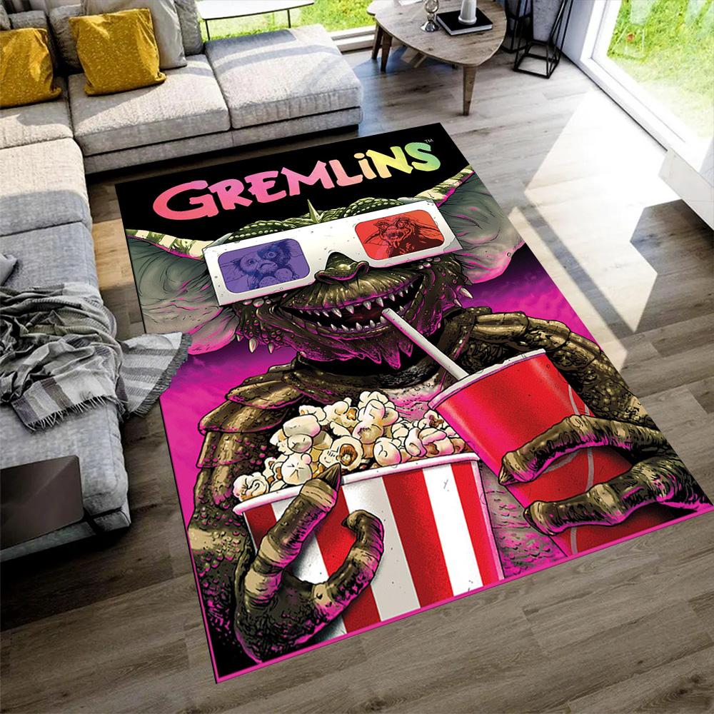 Gremlins Floor Mat Perfect for Playrooms Dormitory Dining Room Hallway Antislip Carpet Anime Office Decor Perfect Birthday/Christmas Gift Idea