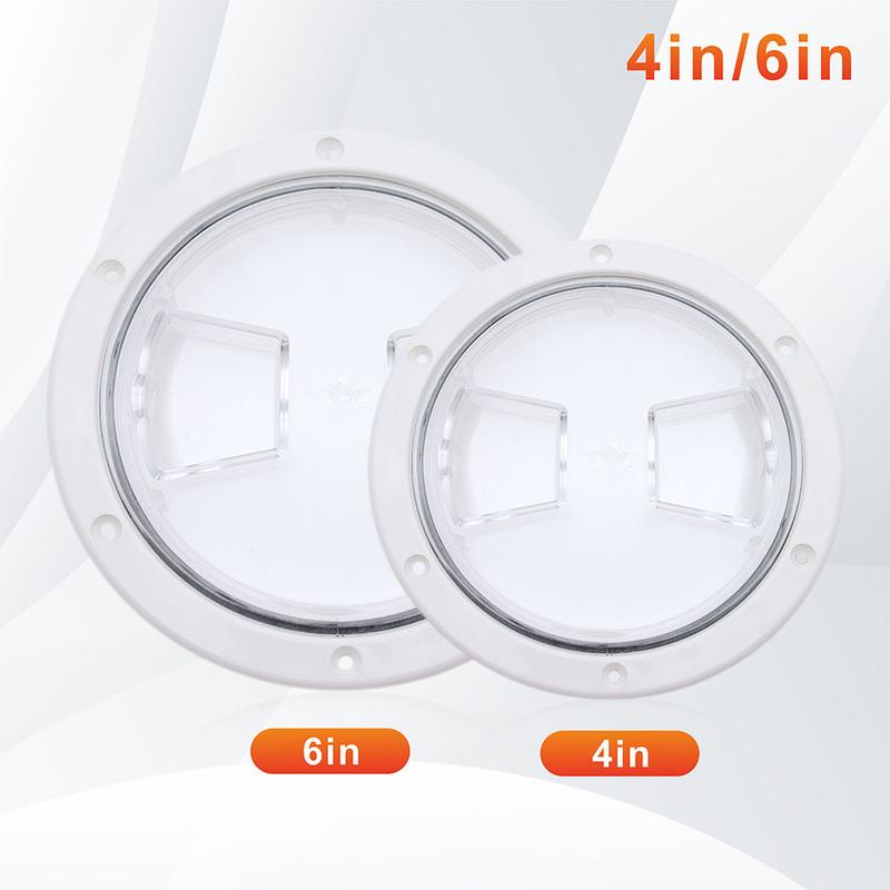 4 6 Inch Round Deck Plate Marine Boat Inspection Hatch Cover Plate Cut Out ABS Plastic Anti-corrosive Boat Deck Hatch Custom