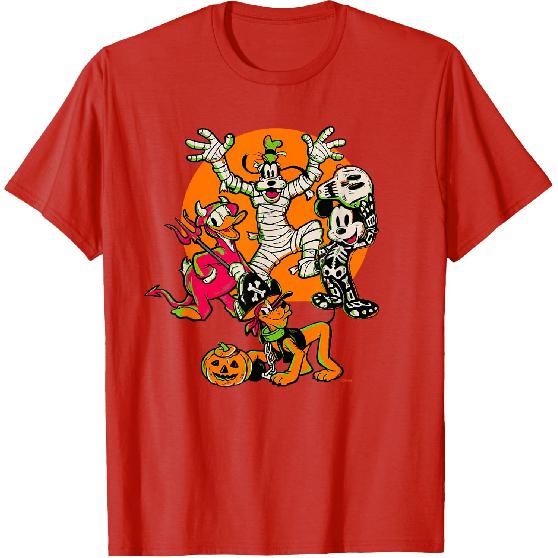 Disney 100 Mickey Donald Goofy & Pluto Halloween Costumes T-Shirt
