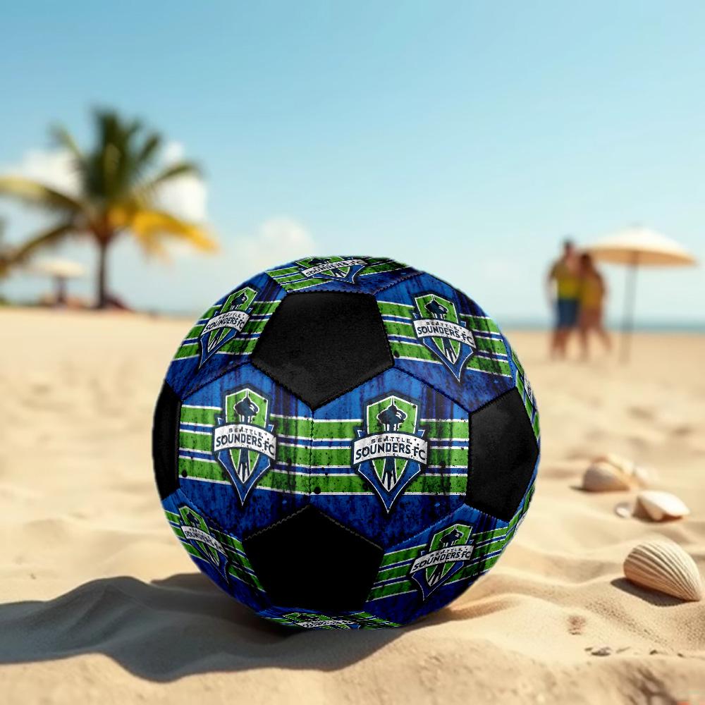 Seattle Sounders FC Soccer Ball Colorful All Ages Machine Stitched PVC Competition Ready Durable High-Bounce.SIZE5