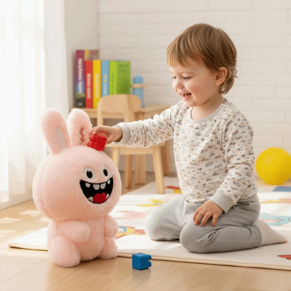 Soothing Cute Bunny Doll Adorable Hugging Companion Perfect Present Rabbit Plush Toy Home Decor