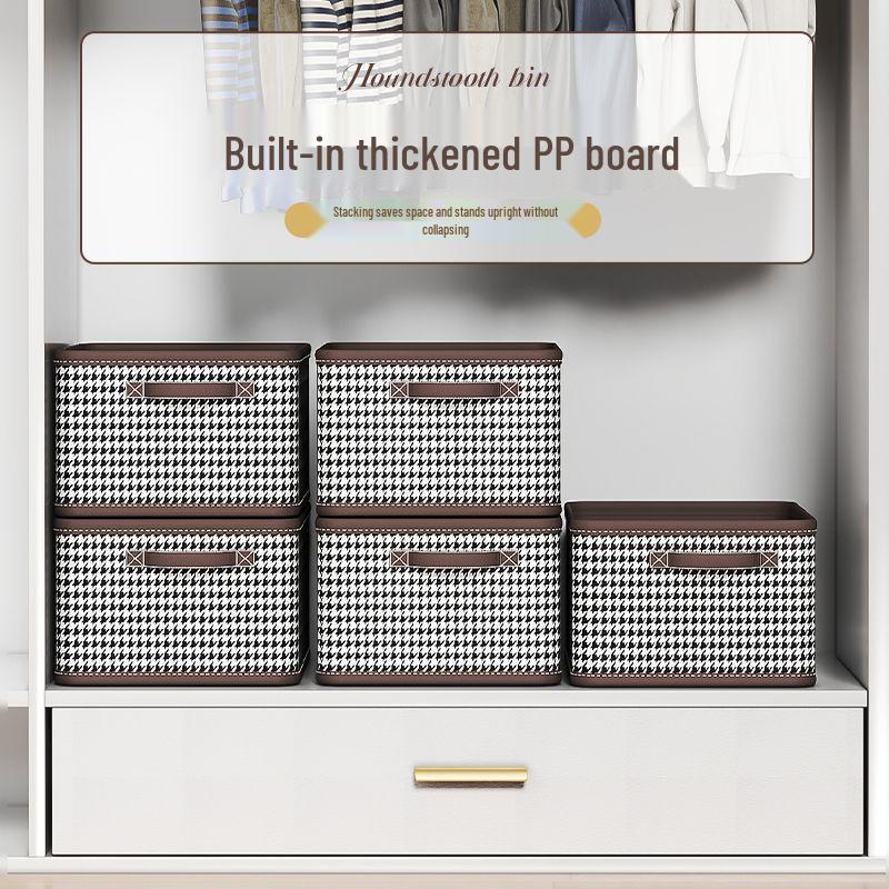 Складной ПП ящик для хранения одежды, брюк и носков с принтом «гусиная лапка»