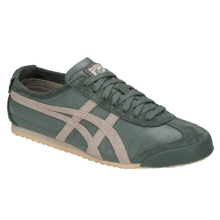 ONITSUKA TIGER Mexico 66 Нескользящие Прочные Низкие Кроссовки Унисекс Кроссовки Темно-Зеленые D2J4L-8212