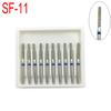 10 шт., стоматологические алмазные боры, боры FG, высокоскоростные боры для полировки, разглаживания, стоматологический инструмент SF-11