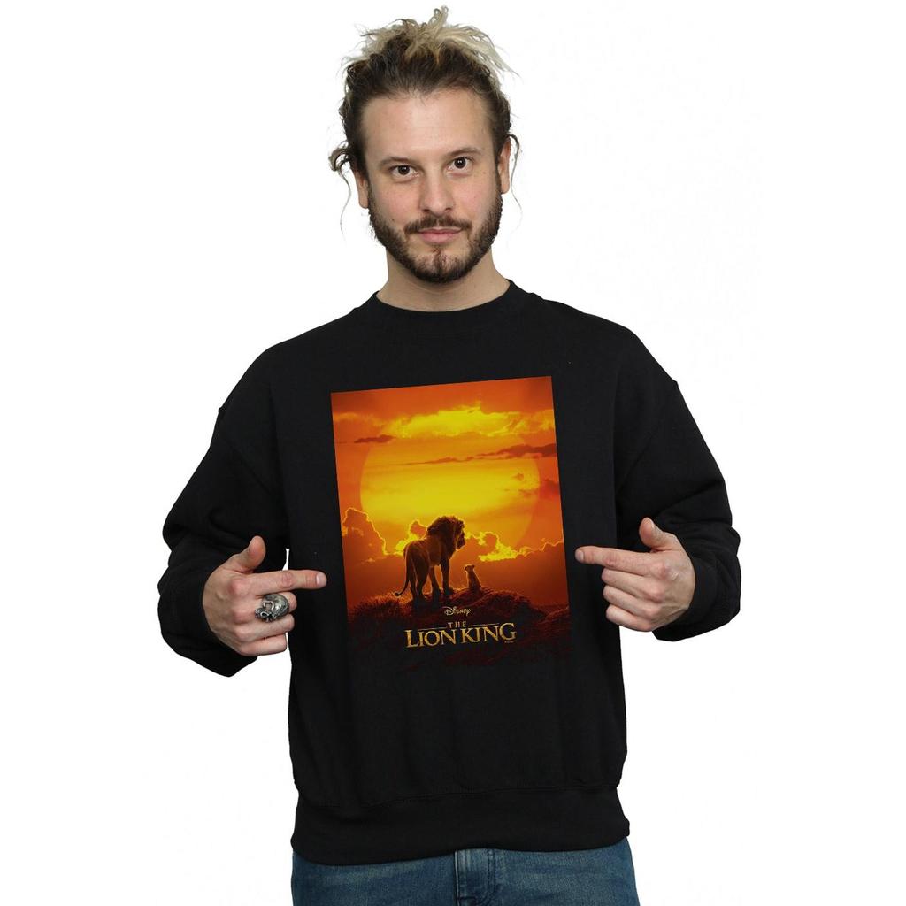 Disney Mens The Lion King Movie Sunset Poster Sweatshirt