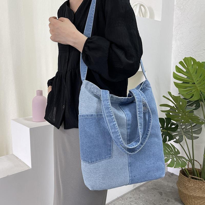 Denim Bag Student Class Handbag Lazy Style Shoulder Crossbody Bag