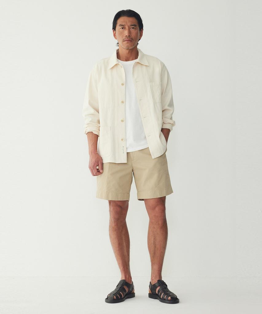 MAN ON THE BOON Essential One-Tuck Chino Shorts_Beige 4716105002