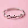 New Simple Twig Thorn Leaf 925 Sterling Silver Jewelry Not Allergic Popular Branch Exquisite Women Opening Rings  R127