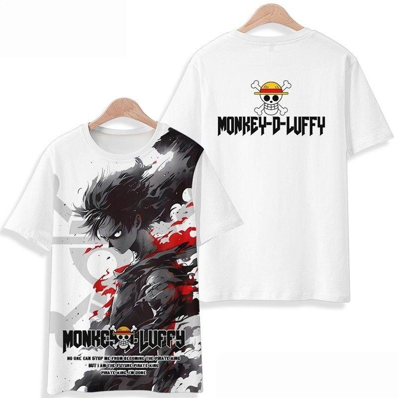 New Boys and Girls I Am The One Who Will Become The Pirate King! Luffy 3D Full Print Sports and Leisure Loose T-shirt