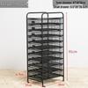 Wrought Iron A4 File Rack with Drawers - Under-Desk Document Storage Cabinet & A3 Classification Organizer