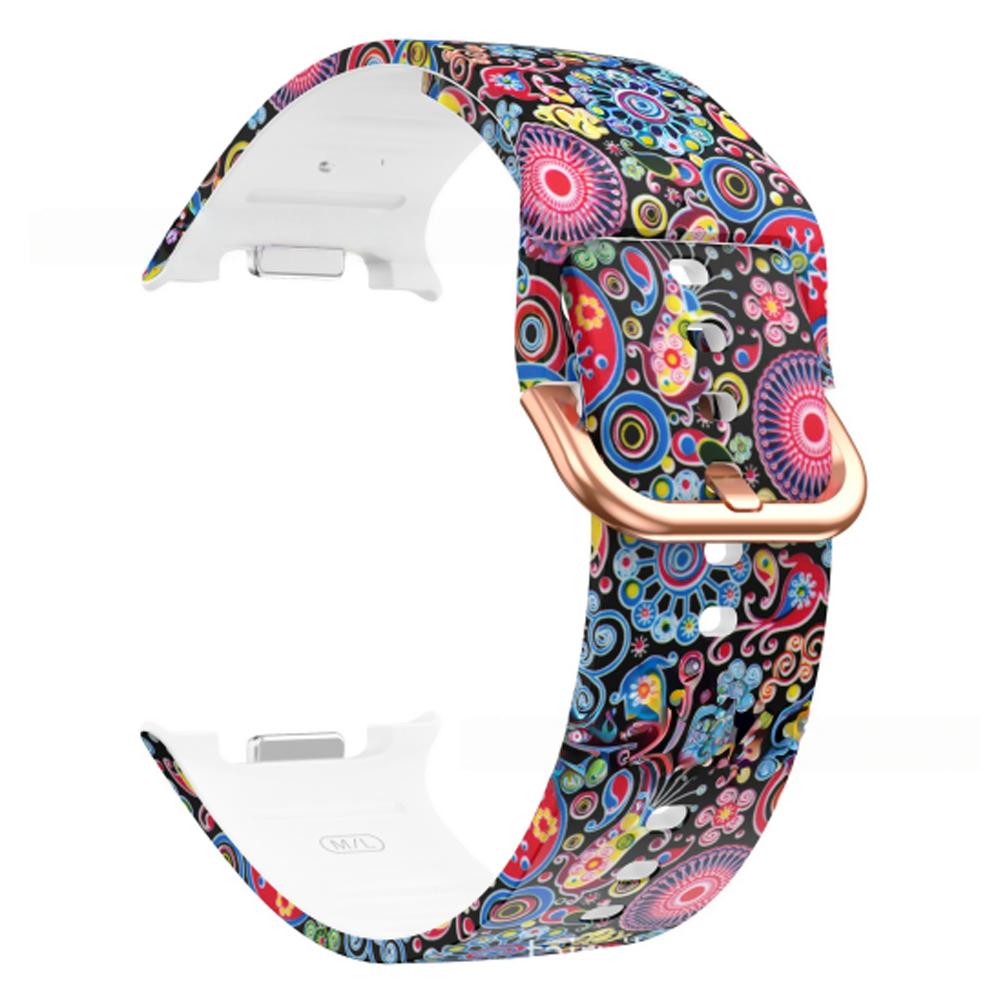 Печатный ремешок для Samsung Galaxy watch 8/8 classic 46 мм Спортивный силиконовый ремешок Браслет Correa для Galaxy watch 8 40 мм/44 мм