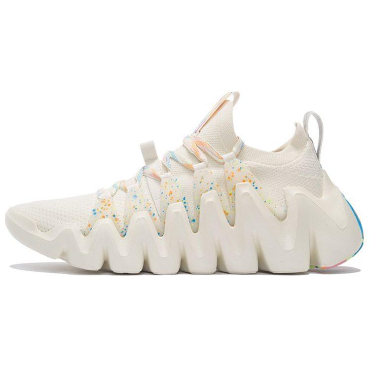 Li Ning Illusion Thorn Амортизация Скользкие Устойчивые к истиранию Дышащие Низкие Повседневная Обувь Мужская Белая AZGS031-3