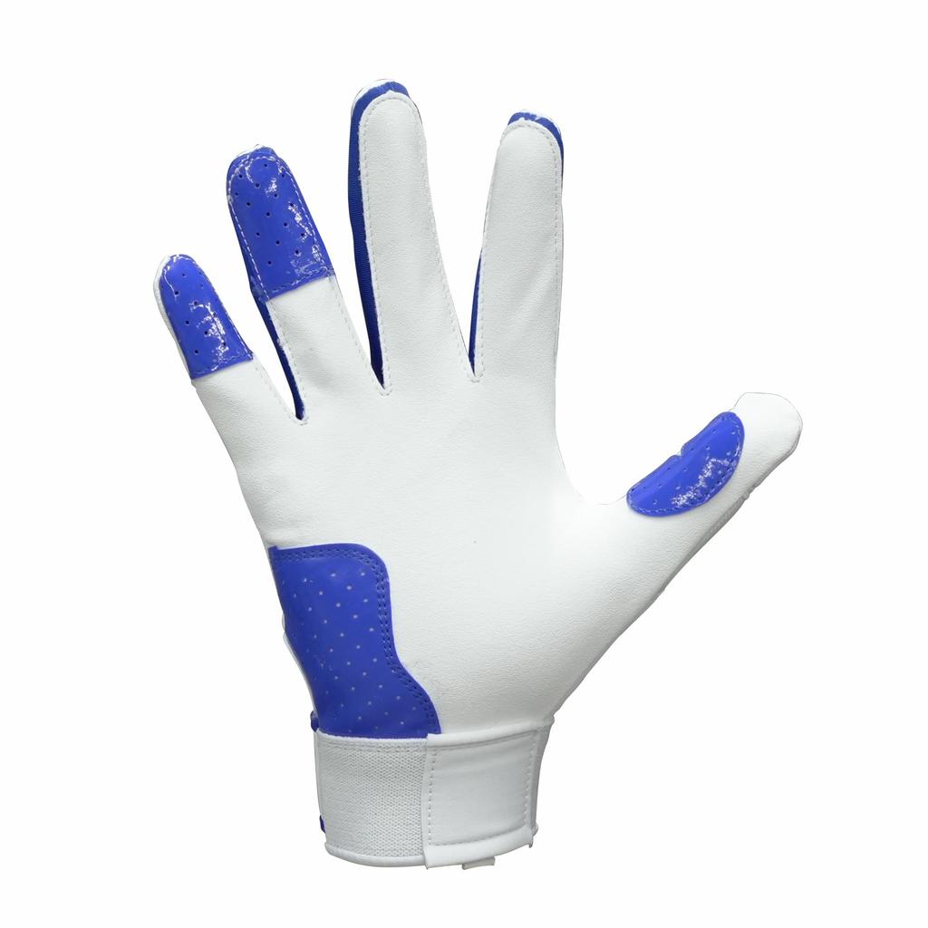 CUTTERS Batting Gloves B353 Prime Hero Size White x Royal 3.0 (Pair) Baseball/Softball Gloves, L,