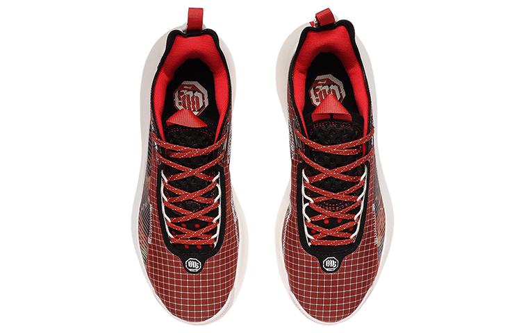 Li Ning BD5 уличная подошва нескользящая амортизация низкие баскетбольные кроссовки женские китайская живопись красный AGBR002-2