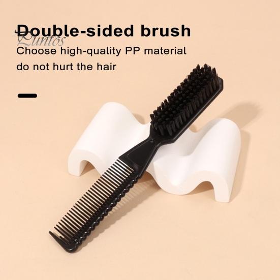 Щетка для волос двойного назначения, портативная, нежная чистка, компактная, удобная, пушистая, расческа для бороды, для сломанных волос