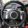 Braid On Steering Wheel For BMW Mini Coupe 2001-2006 Convertible 2004-2008 For Mini R50 R53 R60 Car Steering Wheel Leather