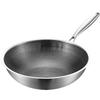 Stainless Steel Wok Pan Nonstick Frying Cookware for Gas Stove Heavy Duty Stir Fry Kitchen Utensil Accessories