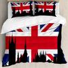 Simple British British Expired Three-Piece Digital Printing Quilt Cover Bedding Home Textiles