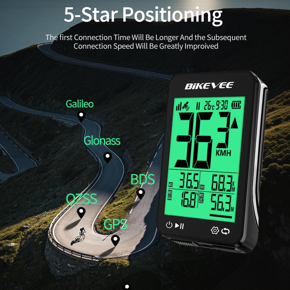 Bike Computer GPS Wireless Digital Cycling Computer Smart Multi-Functional Bicycle Speedometer Odometer Outdoor Cycling Computer2