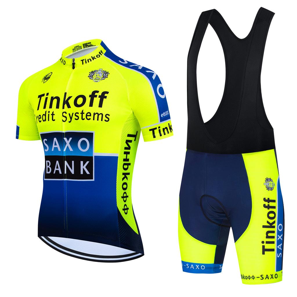 2026Tinkoff saxo bank Велосипедный костюм Дышащая велофутболка Летняя велоодежда Одежда для катания на горном велосипеде Триатлон
