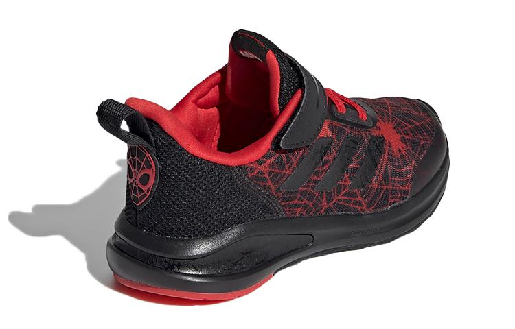 MARVEL x Adidas Fortarun Человек-паук K Износостойкие Дышащие Низкие Детские Беговые Кроссовки Черно-Красные Детские FY1382