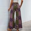 Женские новые летние брюки на шнуровке с принтом Temperament, широкие брюки с высокой талией