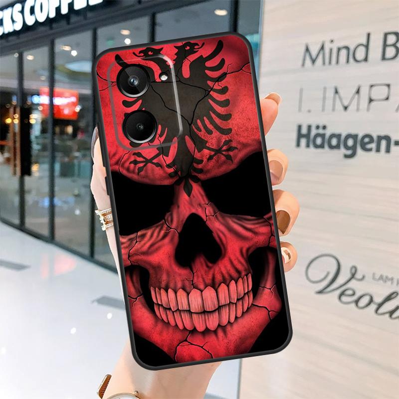 Albanian Flag Case For Realme 15 Pro 12 11 13 14 Pro Plus GT6 GT7 C55 C51 C53 C25 C63 C61 C65 C67 C71 C75
