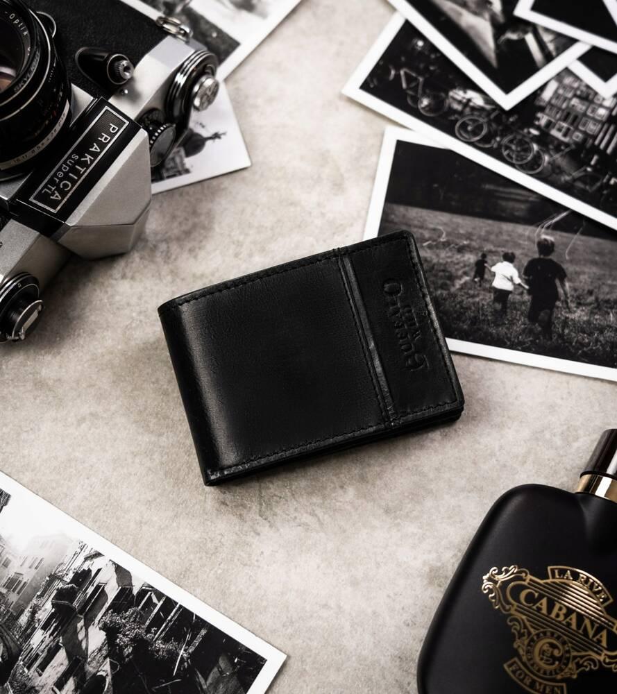 Small men's leather wallet without clasp - Buffalo Wild