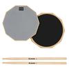 Drum Practice Pad Training Drum with Rubber Drum Sticks Silent (12 Inch)