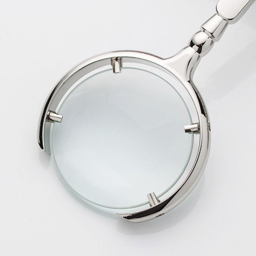 8X Magnifying Glass Metal Crafts Classic Magnifier Optical Elements Handheld Magnifier  Gifts