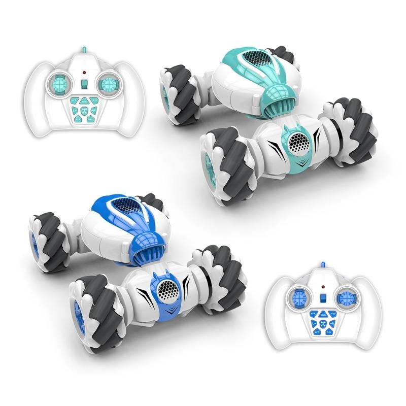 2.4Ghz Remote Control Car 4WD Watch Gesture Sensing Control RC Stunt Car with LED Light Music Effect Children's Toy