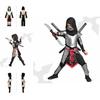 Kids' Cosplay Ninja Outfit For Halloween Full Set With Headgear Jumpsuit Leg Warmers Breastplate And Waistcoat