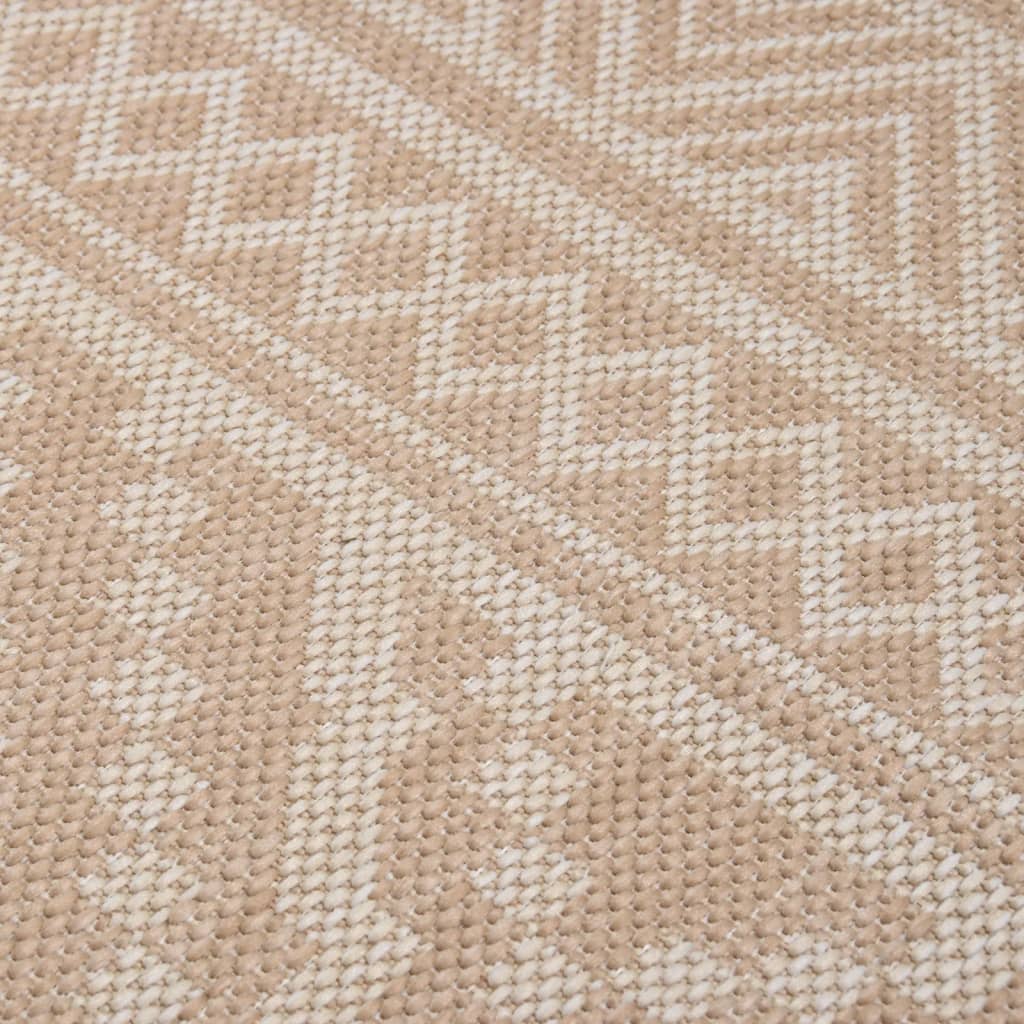 Dywan Zewnętrzny O Płaskim Splocie, 200X280 Cm, Brązowe Pasy