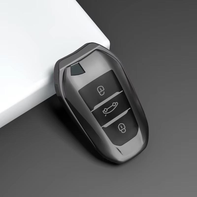 Gray Tpu Car Key Case Remote Cover For Peugeot 208 308 T9 508 2008 For Citroen C4 For Opel Corsa Crossland X Auto Accessories